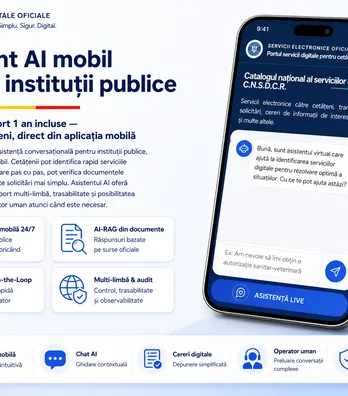Asistent AI conversational pentru institutii publice — garantie si suport 1 an incluse