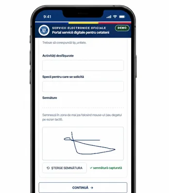 Aplicatie mobila pentru institutii publice — iOS si Android