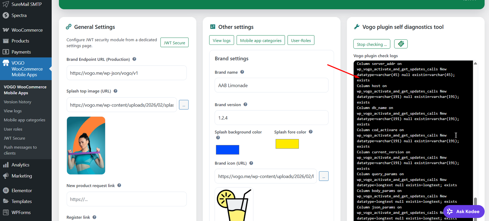 VOGO plugin initial configuration step 4