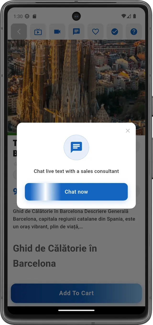 Chat în aplicație