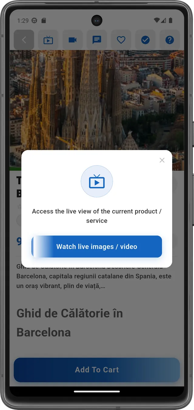 Aplicație mobilă VOGO — live broadcasting