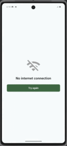 no internet connection